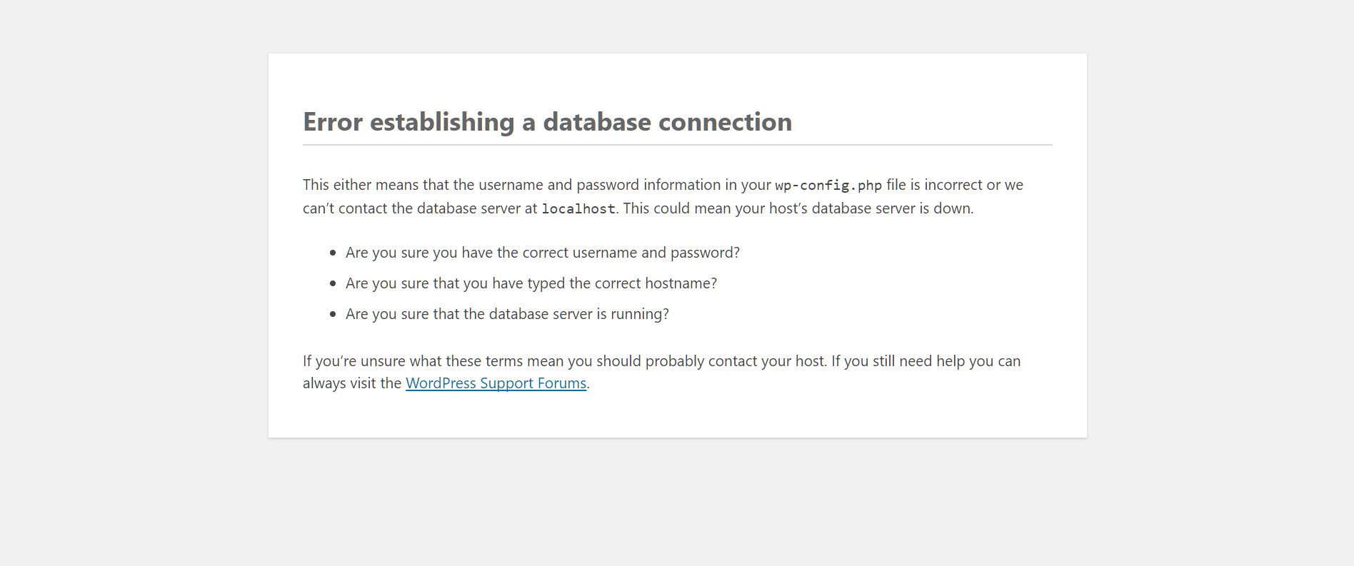 How to Fix Error Establishing a Database Connection in WordPress